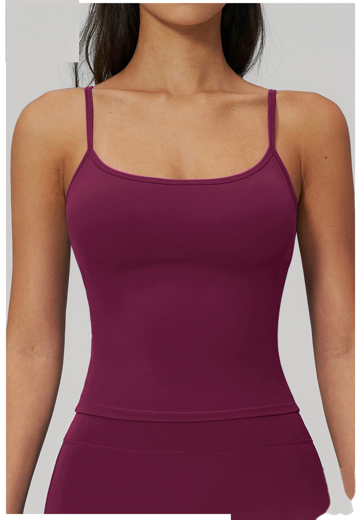 Custom Women's Brushed Fabric Fitted Tank Top Soft Slim Sports Vest for Yoga Running Workout detail