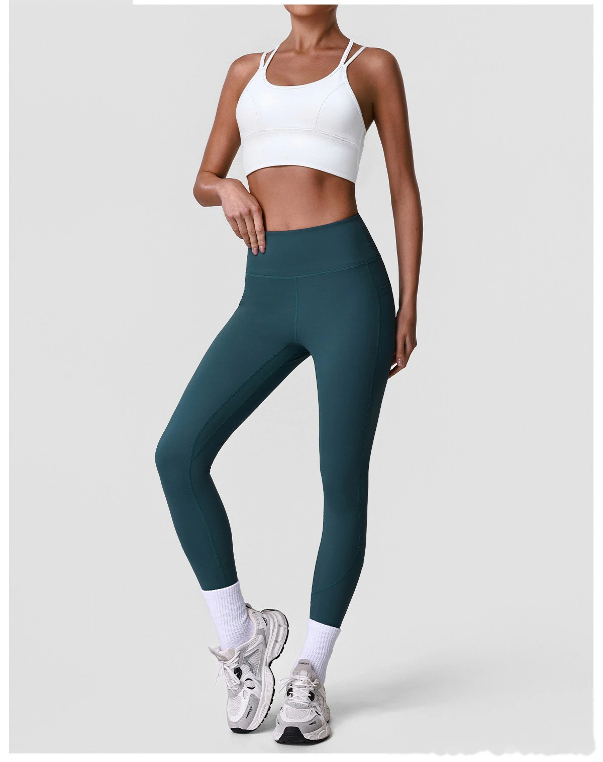 Women’s Camisole Tank Top & High Waist Leggings Set Quick Dry Butt Lifting Slim Fit Yoga Gym Fitness Workout Suit detail