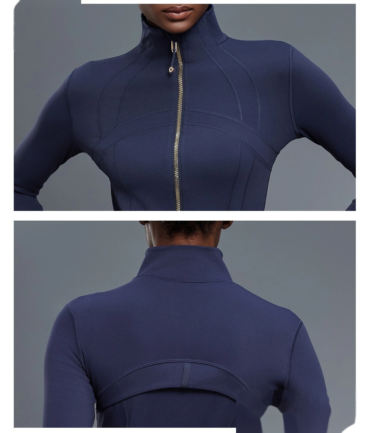 Women's Fall Yoga Jacket, Long Sleeve Stretchy Slim-Fit Outerwear for Outdoor Running & Fitness detail