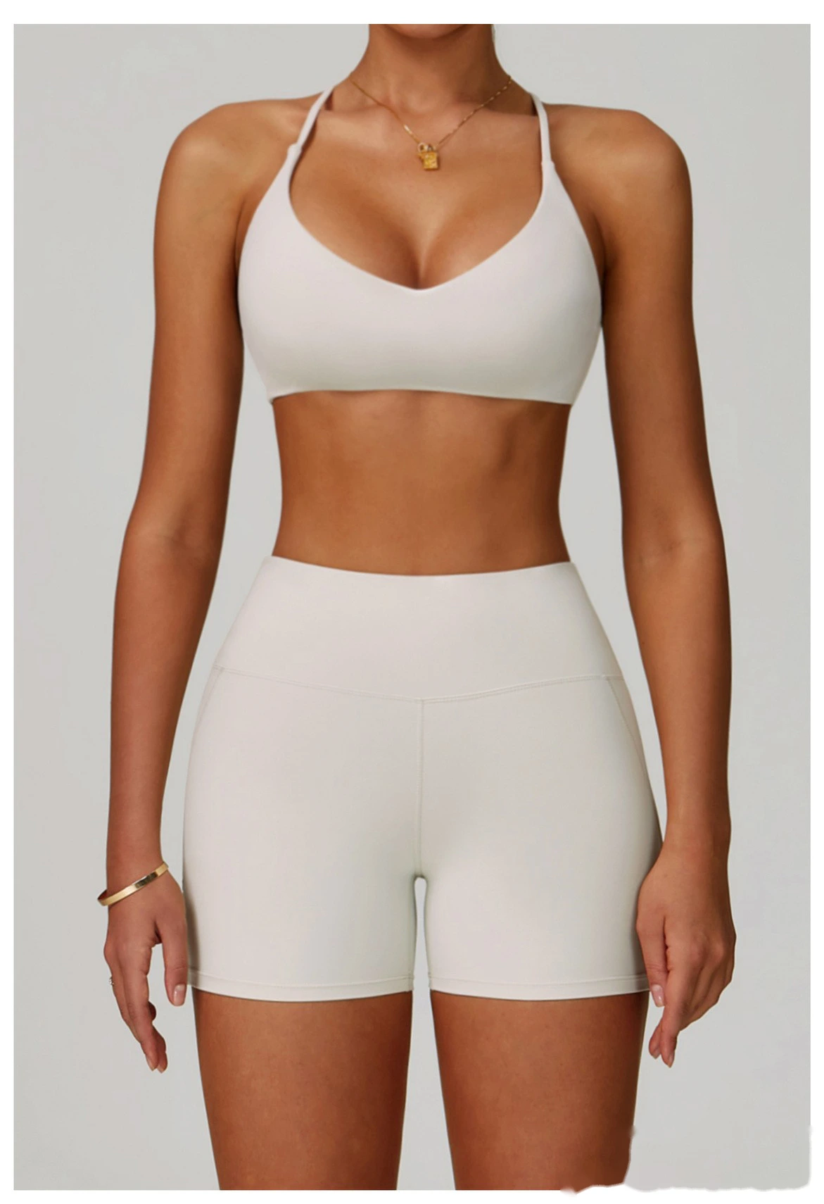 Customized yoga bra quick-drying cross-back high-strength fitness clothes leisure running sports bra detail