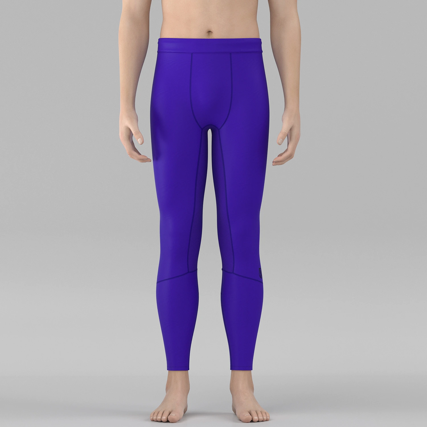Mens compression pants athletic base layer tights mesh leggings detail