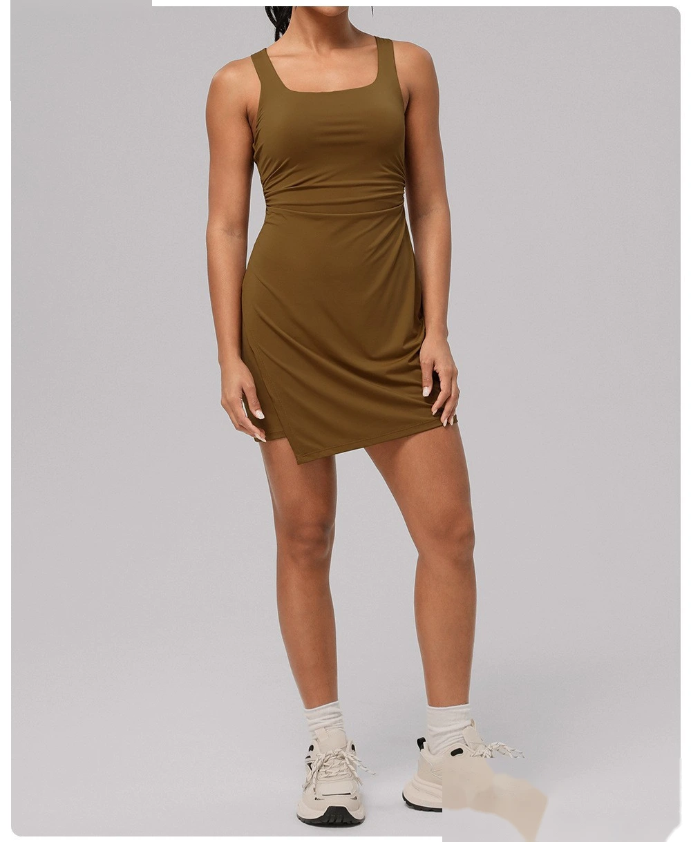 Customized anti-exposure bottoming sports dress high elastic outdoor golf back yoga tennis skirt detail