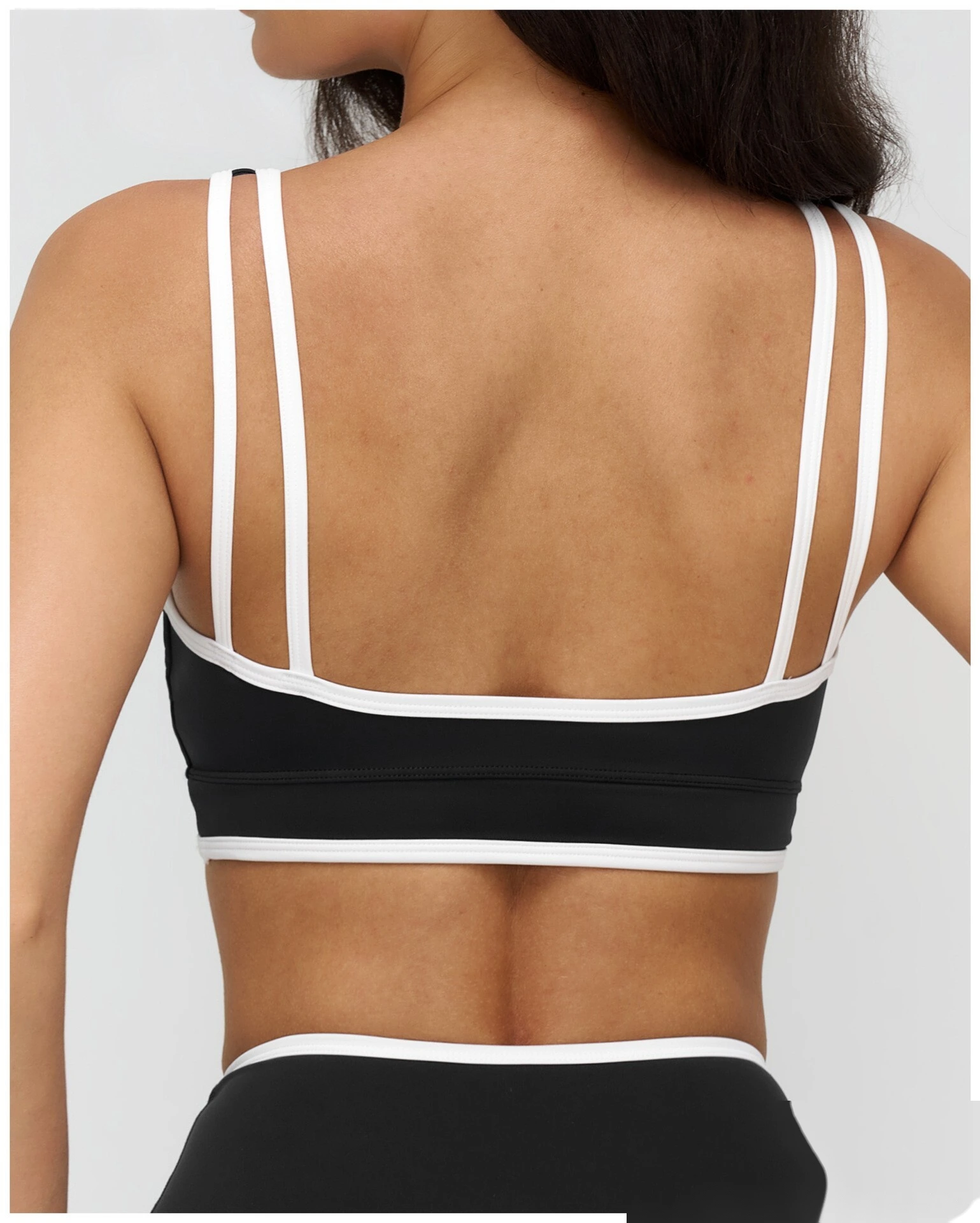 Custom Buttery Soft Yoga Set - Women's Color Block Tight Sports Bra for Outdoor Running & Fitness detail