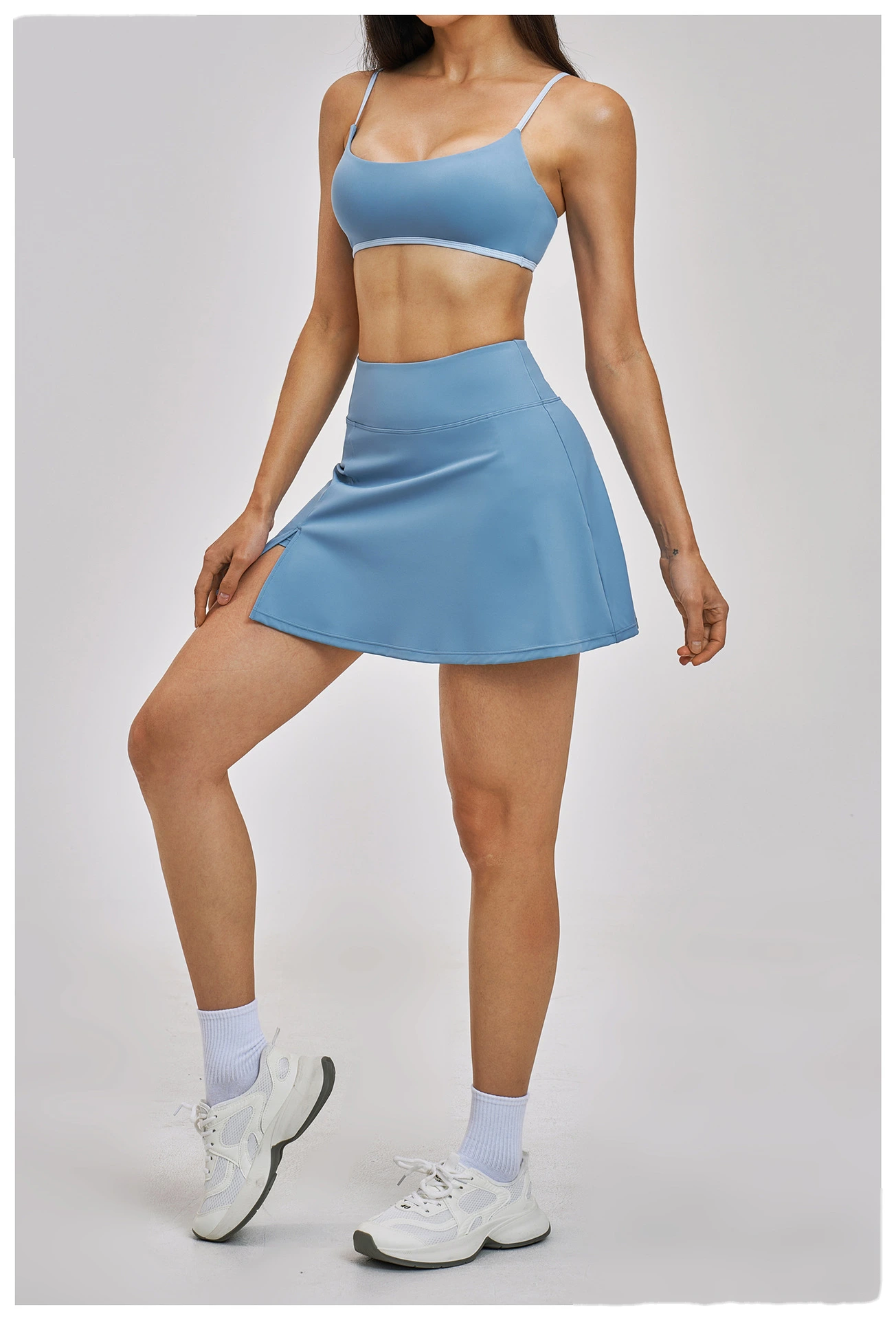 Custom Women’s A-Line Tennis Skort Anti-Exposure Liner Shorts Quick Dry Running Sports Skirt detail