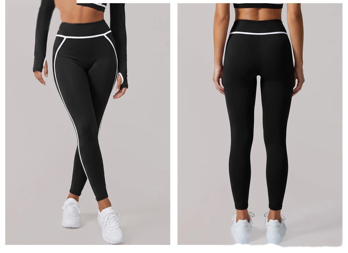 Custom sports fitness pants women's summer Pilates yoga pants running tights detail