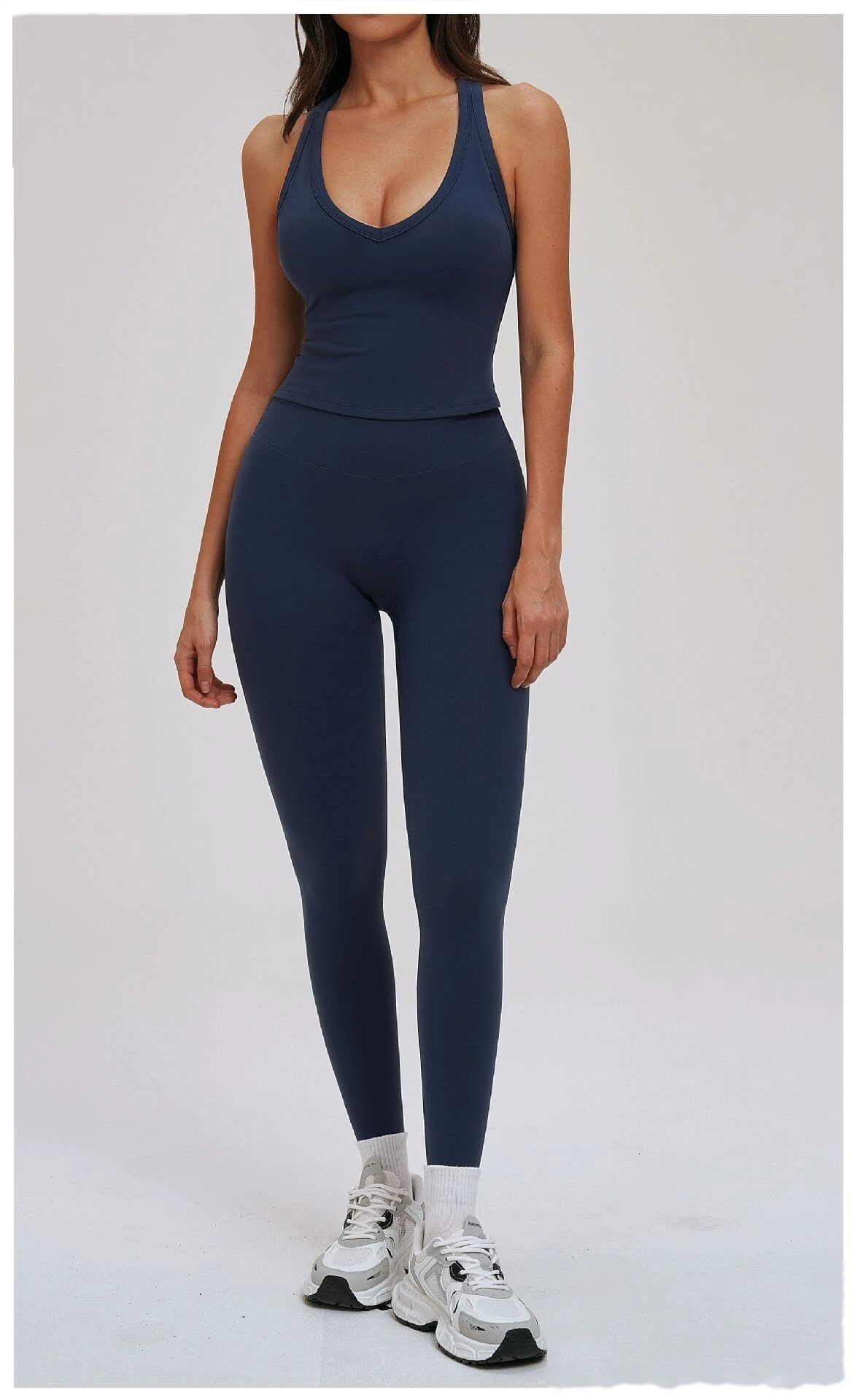 Custom High Waisted Yoga Pants No Camel Toe Tight Butt Lifting Sports Leggings for Outdoor Workout detail