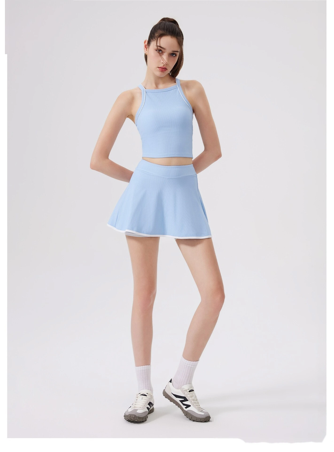 Customized quick-drying sports short skirt sports fitness yoga A-shaped short skirt sports tennis skirt detail