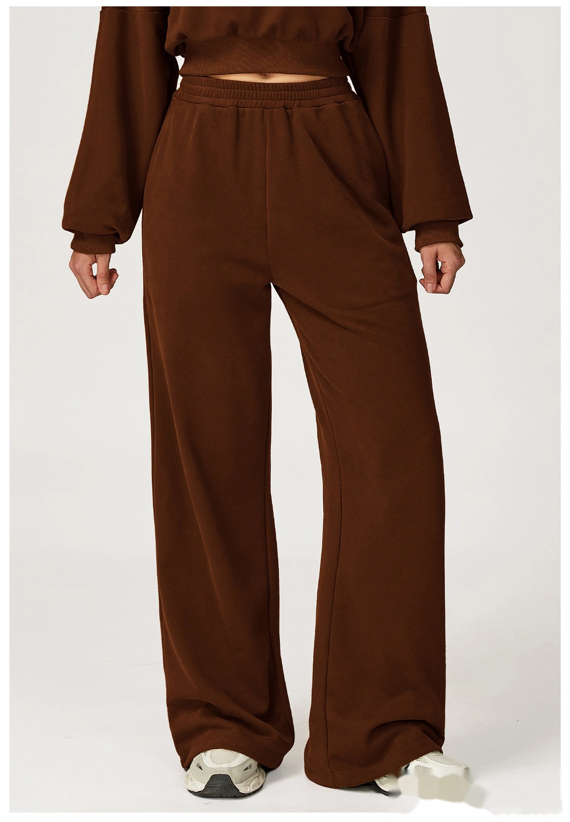 Customized autumn and winter high waist pants wide-leg pants loose outdoor leisure sports running pants detail