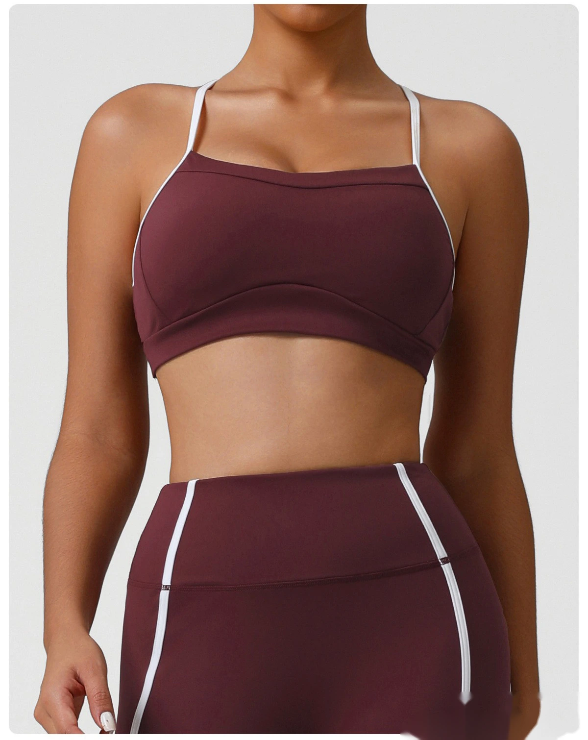 Custom-made Naked feeling quick-drying sports bra gathered back running fitness yoga bra detail