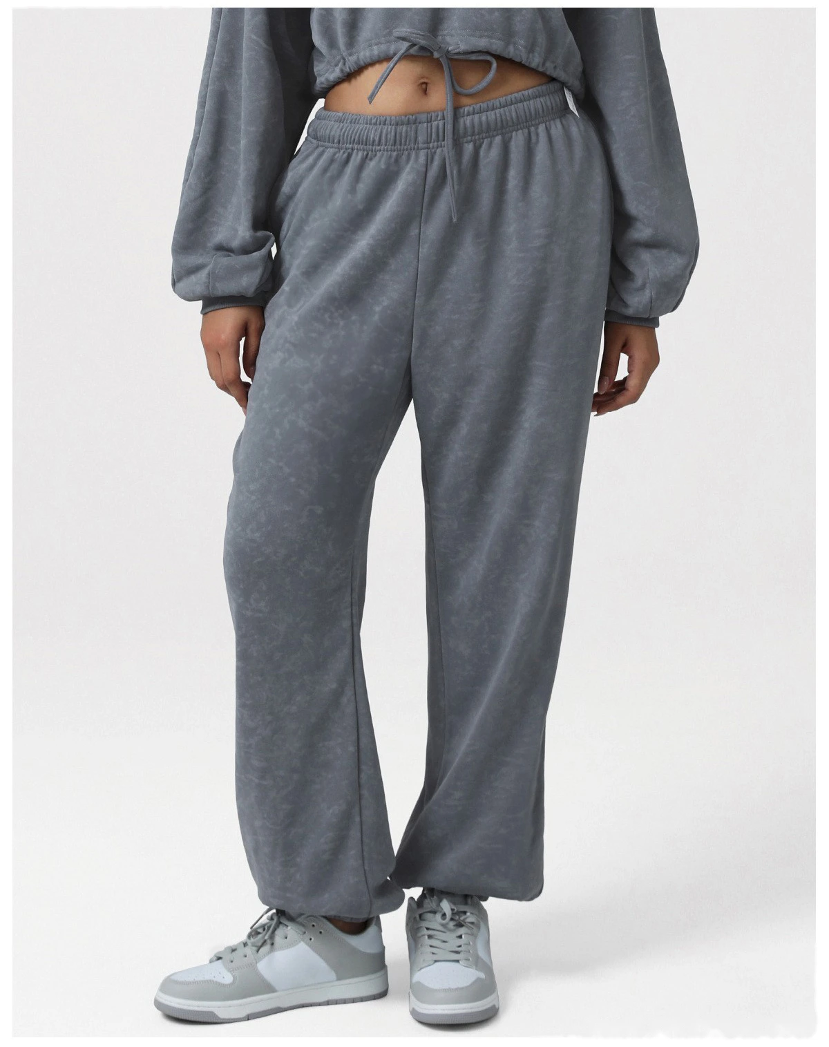 Customizable Athletic Jogger Pants | Women's Printed High-Waist, Cuffed, for Running & Yoga Fitness detail