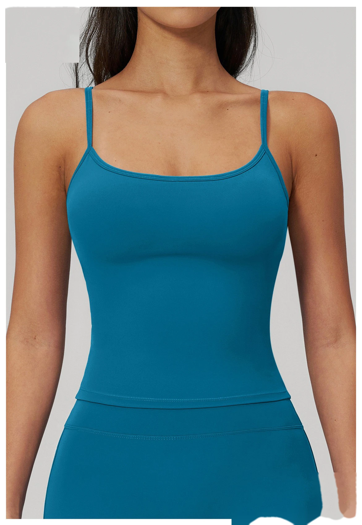 Custom Women's Brushed Fabric Fitted Tank Top Soft Slim Sports Vest for Yoga Running Workout detail