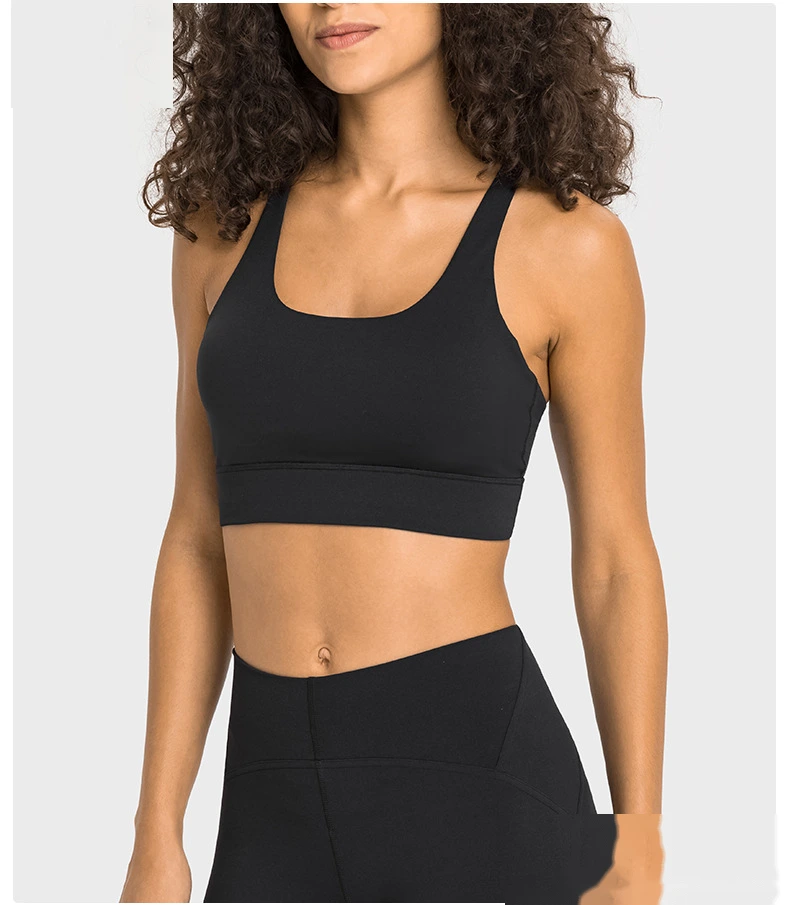 Custom-made V-back sports bra shockproof sports bra female detail