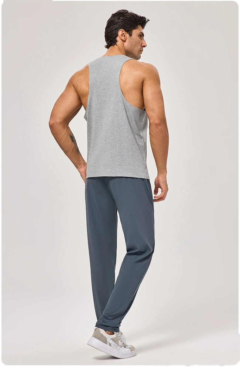 Custom Men's Sports Pants, Loose Straight High Elastic Quick-Dry Fitness & Running Trousers detail