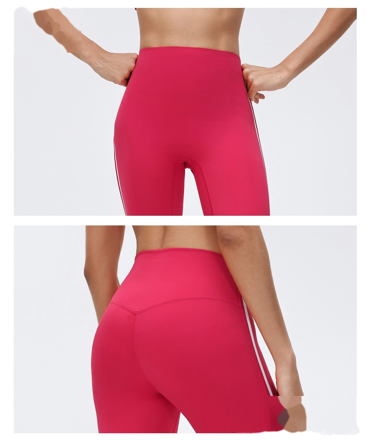 Custom High-Waisted Yoga Leggings - T-Line Free Nude Feel Butt-Lifting Tummy Control Activewear detail
