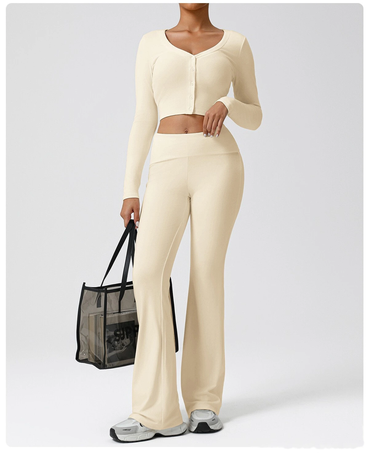 Customized autumn and winter thread sports fitness cardigan slim long-sleeved yoga jacket detail