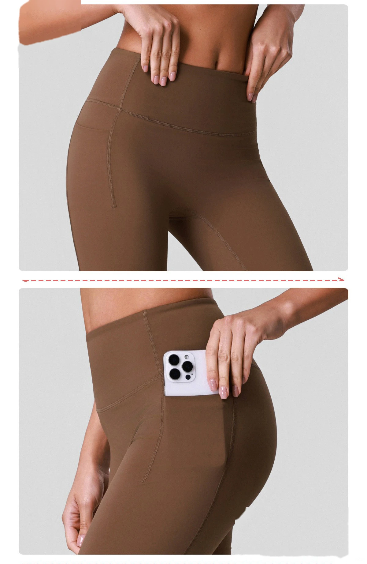 Women’s High Elastic Slim Fit Flared Yoga Pants Quick Dry Outdoor Workout Fitness Leggings detail