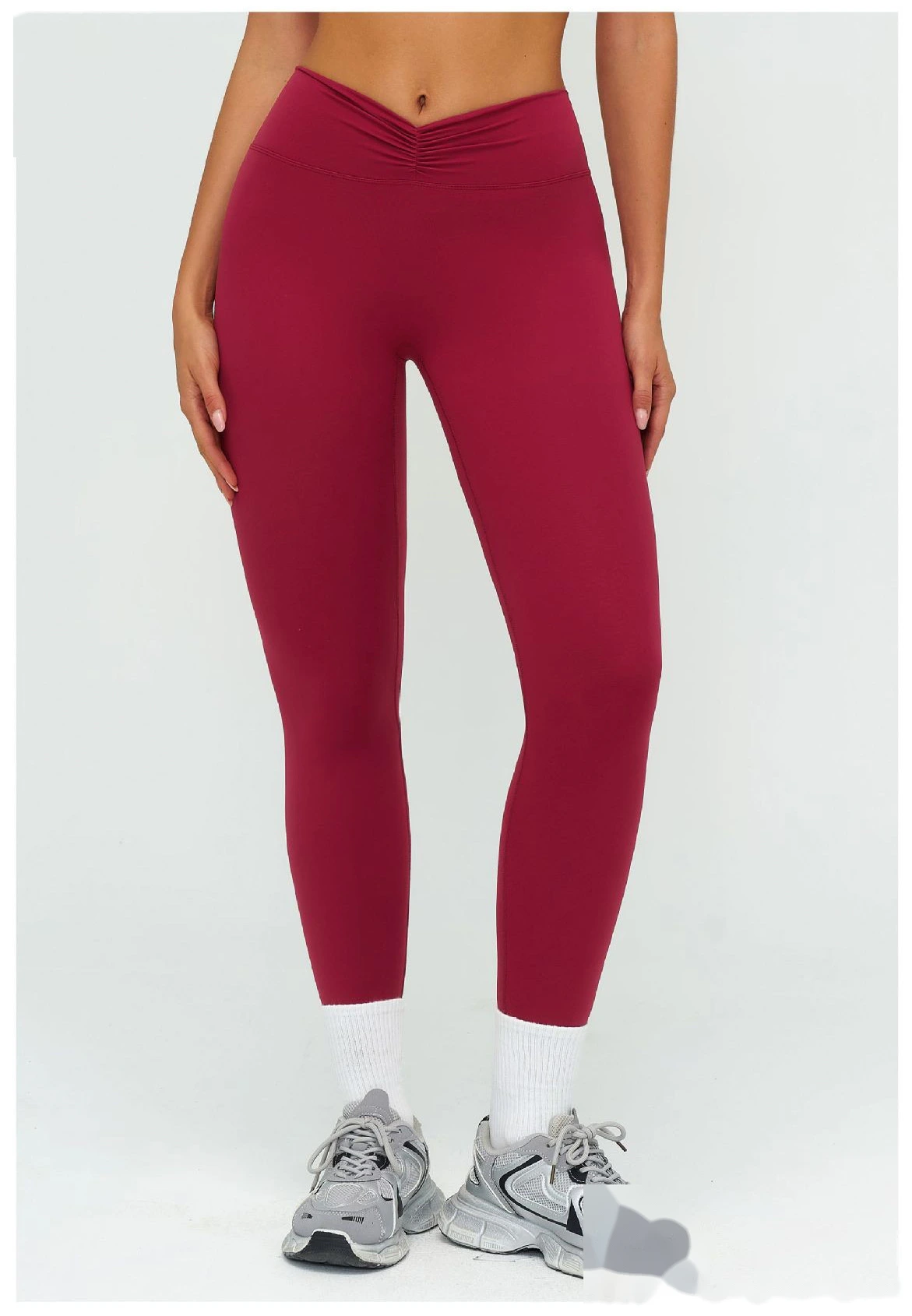Women's Customizable High-Waisted Yoga Pants - High-Stretch Tight Slimming Long Leggings for Outdoor Running & Fitness detail