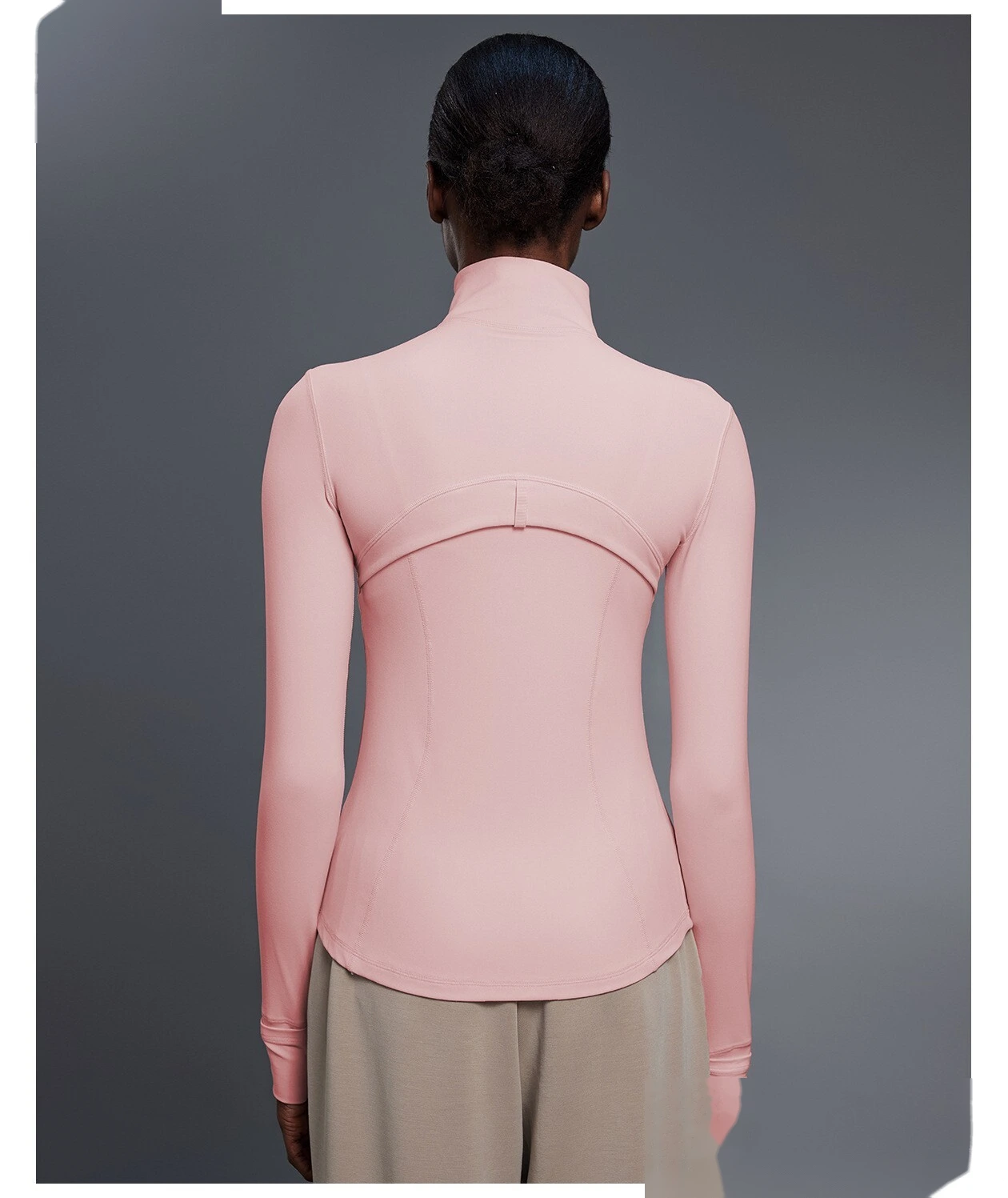 Women's Fall Yoga Jacket, Long Sleeve Stretchy Slim-Fit Outerwear for Outdoor Running & Fitness detail