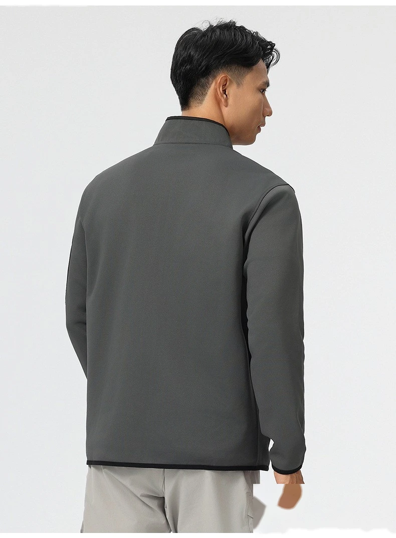 Customized outdoor windproof sports coat men's stand-up collar casual lightweight warm jacket detail