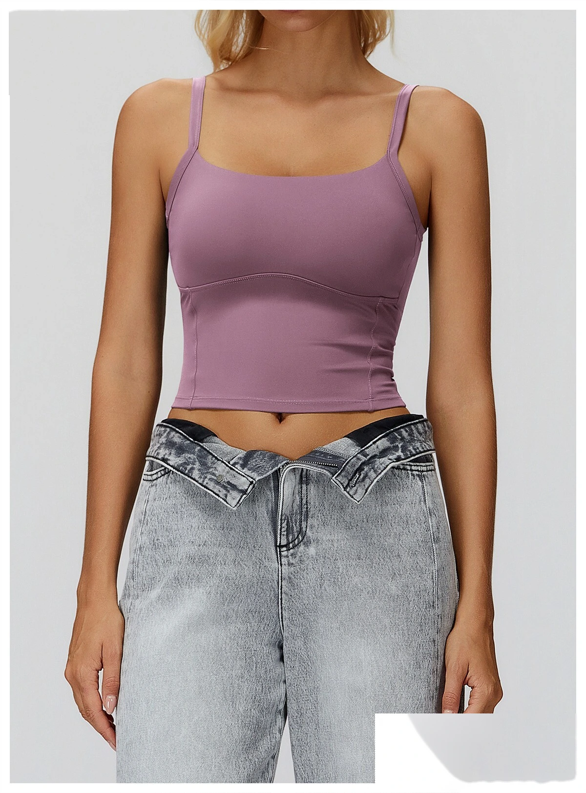 Customizable Yoga Vest for Women | Minimalist Style, Beauty Back Double Straps, Suitable for Sports & Running detail