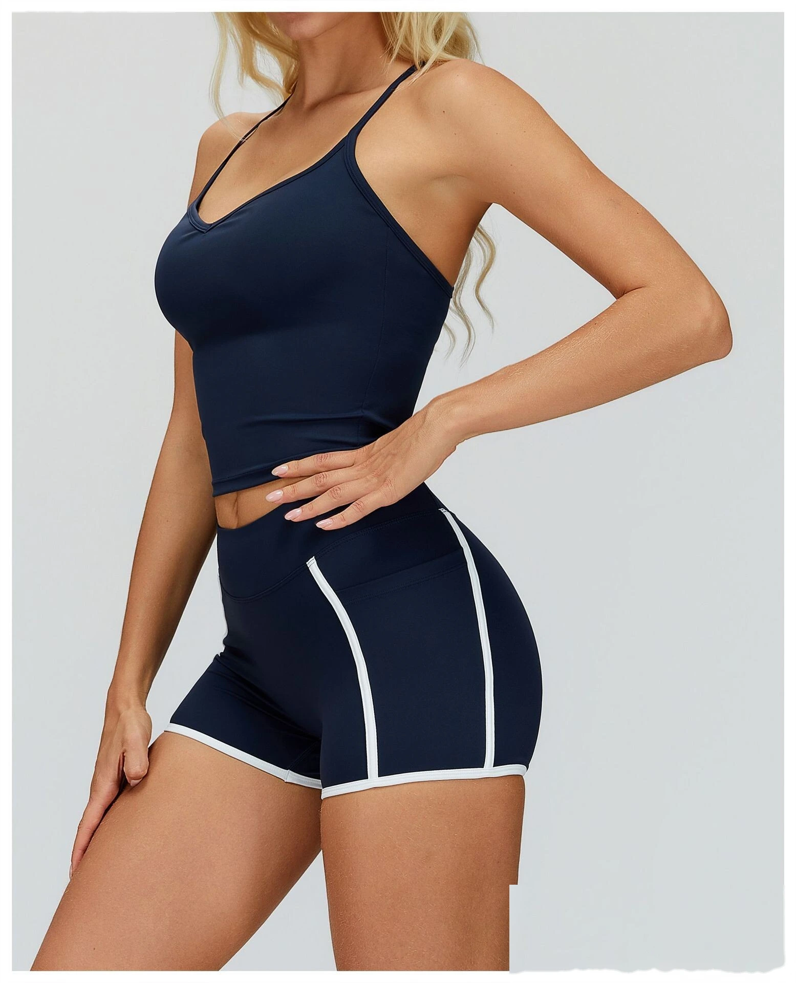 Custom Naked-Feel Yoga Tank Top - Women’s Cross Back Tight Sports Bra for Running Fitness detail