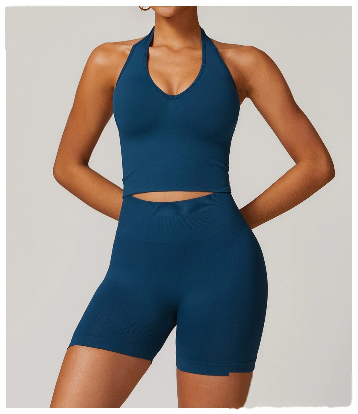 Custom EU-US Seamless Sports Bra | Breathable Halter Backless, Shockproof, for Yoga & Fitness detail