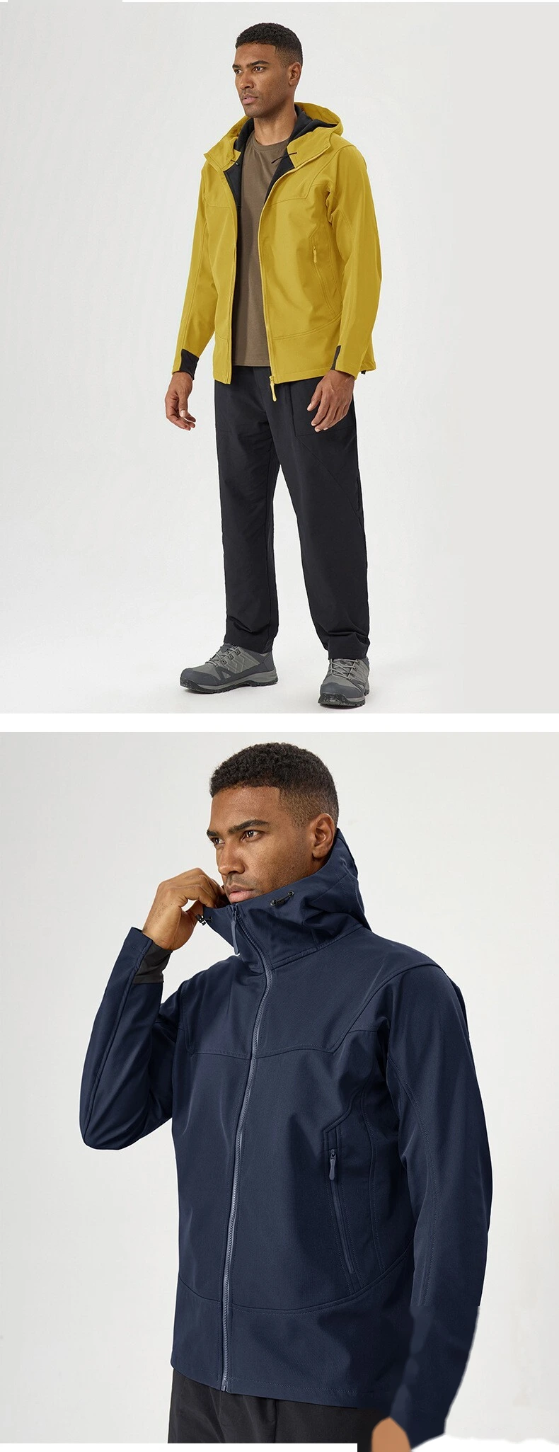 Custom Hooded Outdoor Jacket for Men - Fleece-Lined, Warm, Waterproof & Windproof detail