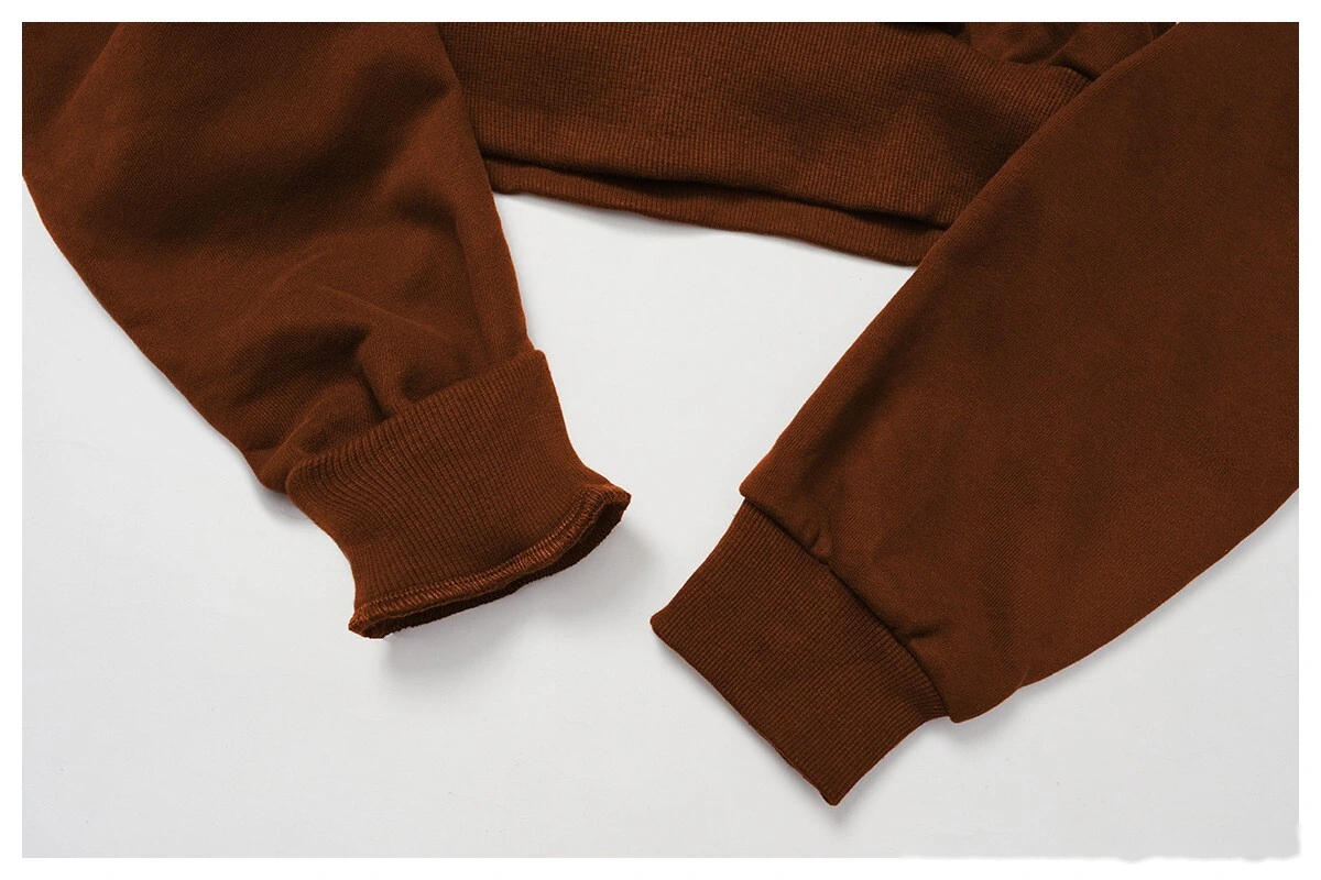 Custom fashion hooded sweater autumn and winter casual loose coat women's outdoor sportswear detail