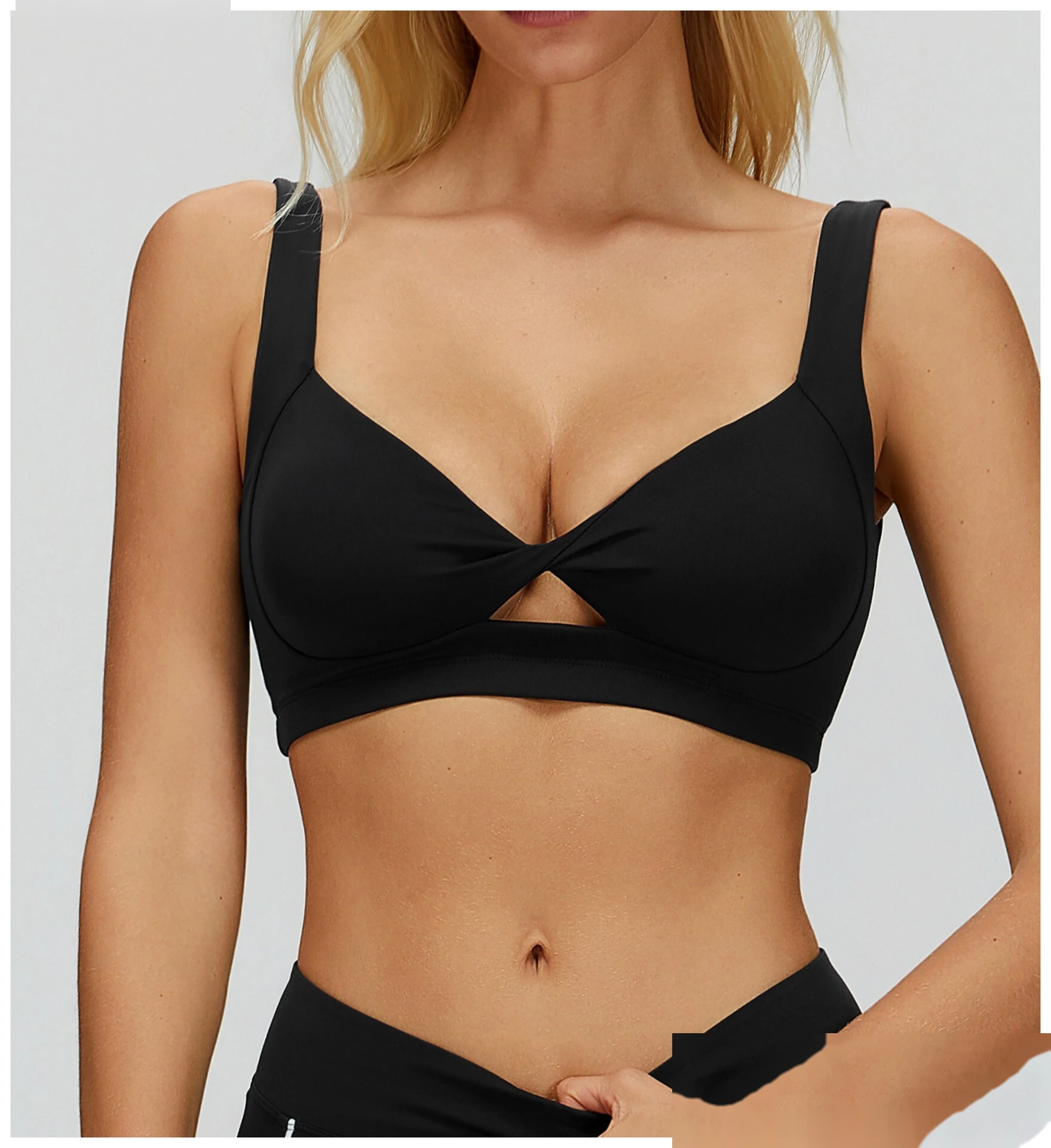 Custom Barely-There Yoga Bra, Women's Cutout Back Sports Fitness Underwear detail