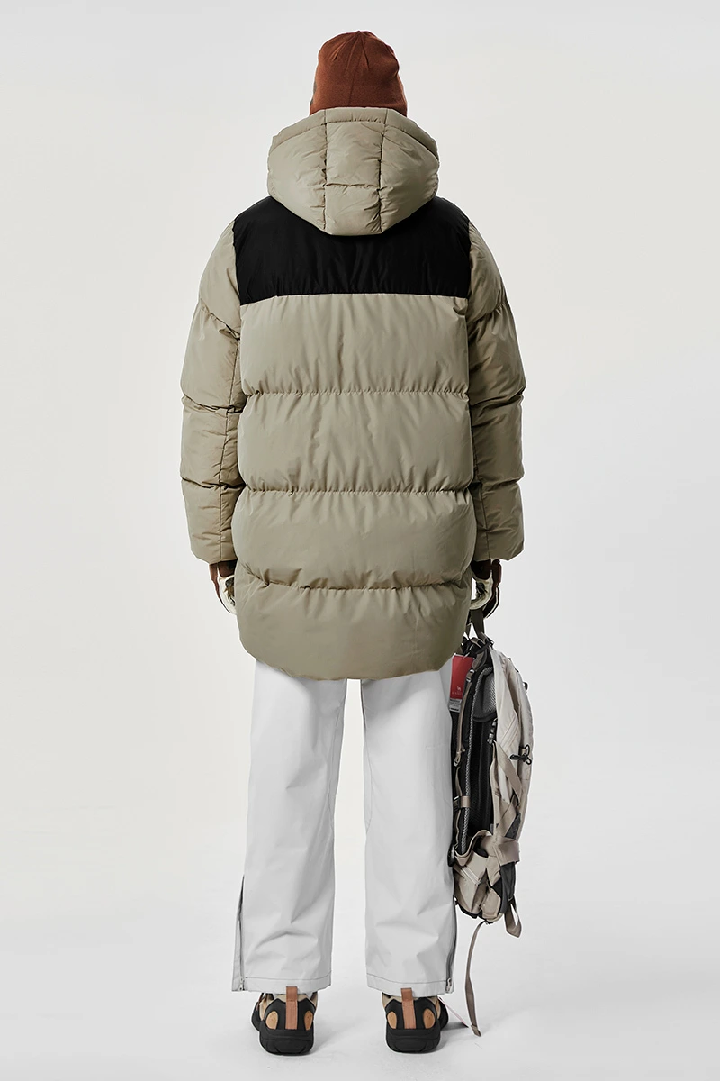 Customize winter men's and women's windproof warm contrast fashion cotton-padded coat. detail