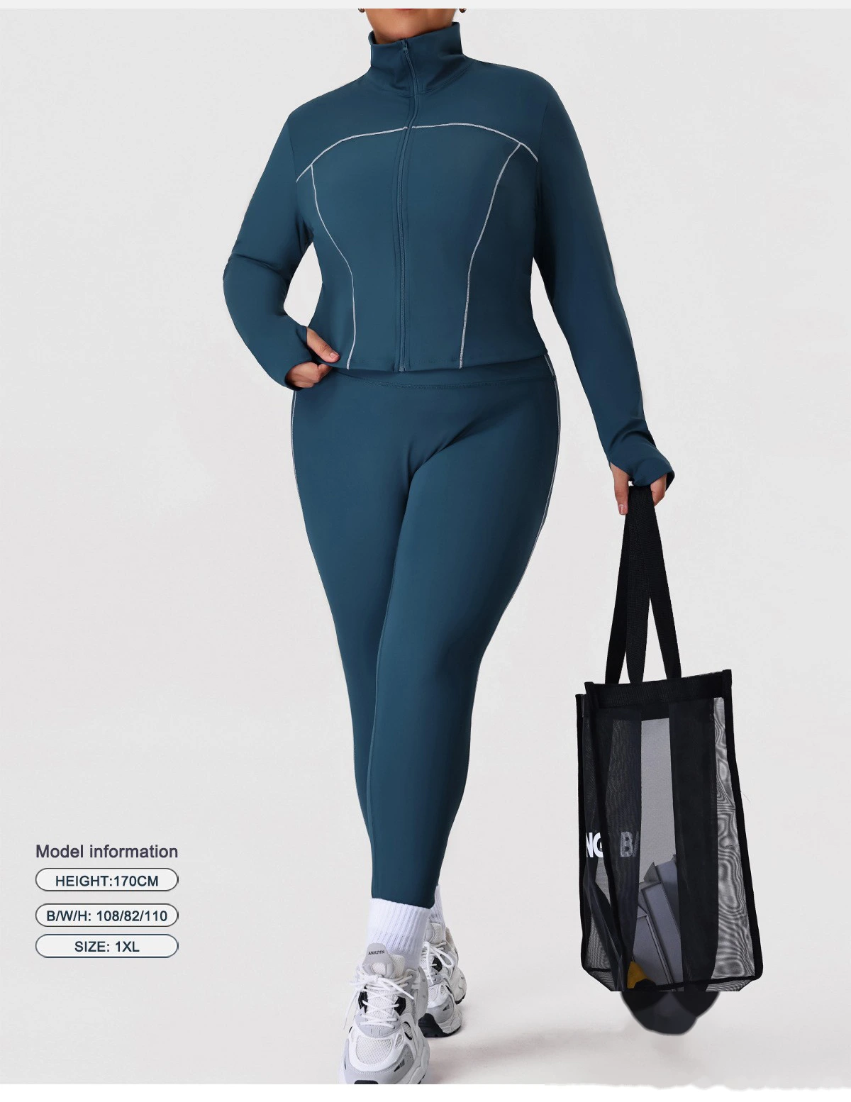 Custom Plus Size Yoga Pants Set - High-Elastic Tight Slimming Running Fitness Leggings & Activewear detail