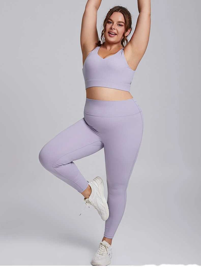 Customized plus size sports bra female sexy beauty back nude sports bra plus size yoga bra detail