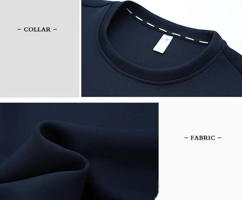 Autumn and winter new round neck men's long-sleeved outdoor sweater casual sports shirt Joker warm T-shirt detail