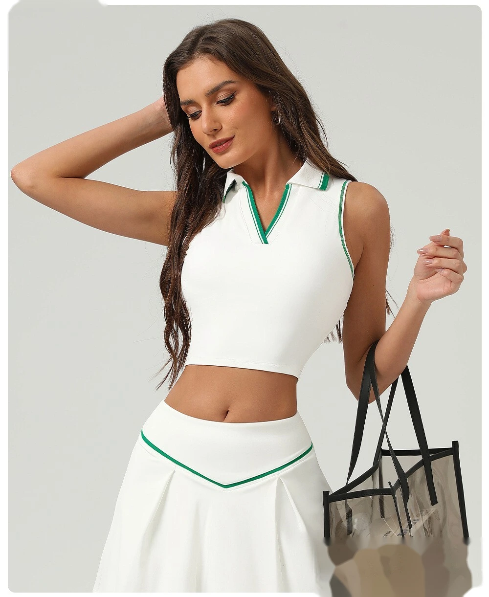 Fashion tennis clothes sports vest sweat-absorbent breathable badminton vest yoga fitness vest female detail