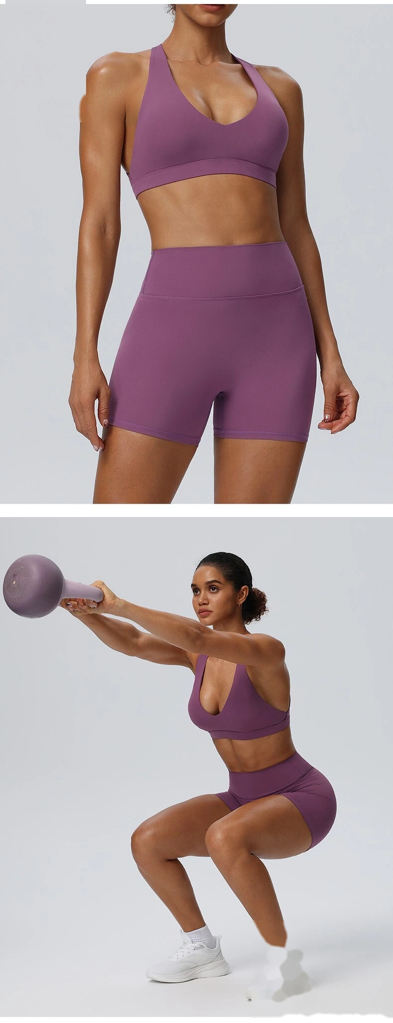 European American Style Halter Beauty Back Sports Bra, Breathable Quick Dry Yoga Fitness Underwear for Women detail