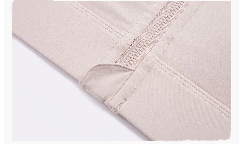 Women racerback sports bra workout fitness front zip yoga gym top detail