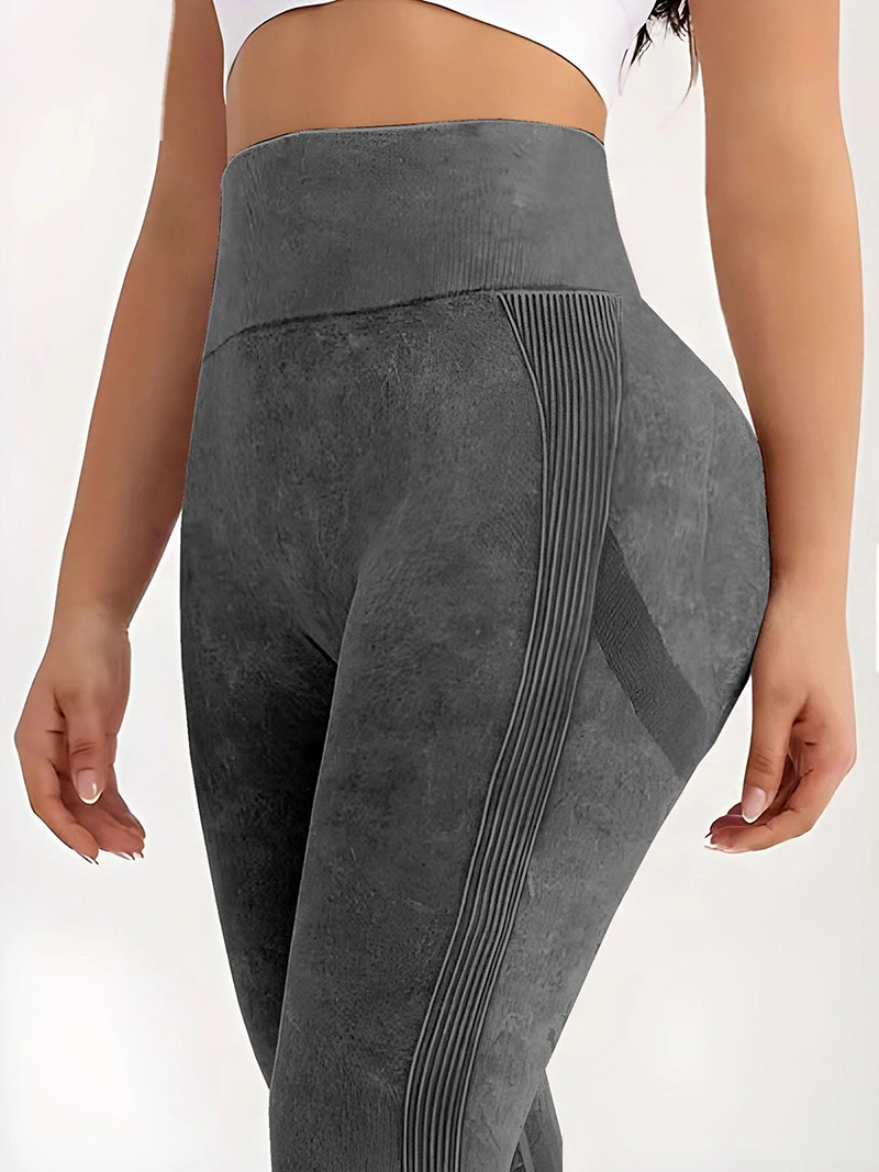 Custom sports scrub tight yoga pants running high waist trumpet fitness pants detail