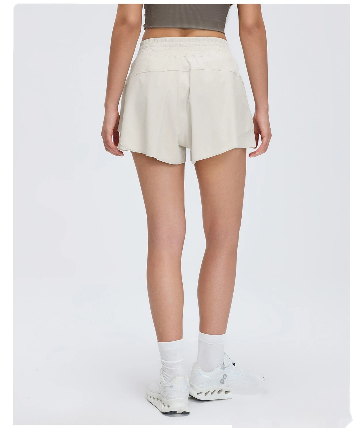 Bulk Custom Lined Anti-See-Through Shorts - Women's High-Waisted Quick-Dry Breathable Gym Yoga Shorts detail