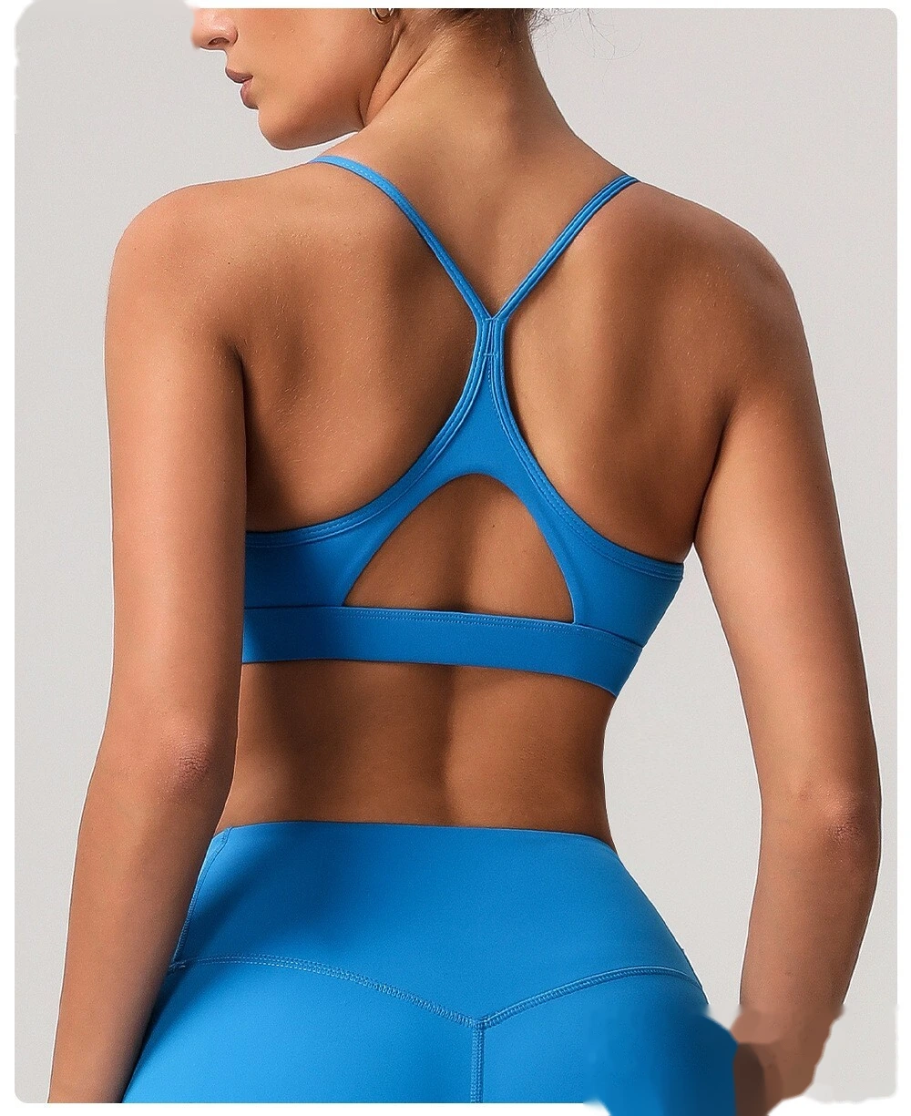 Soft and comfortable sports bra beauty back yoga bra detachable shockproof running fitness vest detail