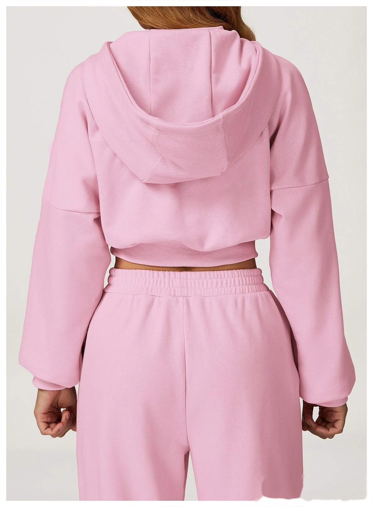Custom fashion hooded sweater autumn and winter casual loose coat women's outdoor sportswear detail