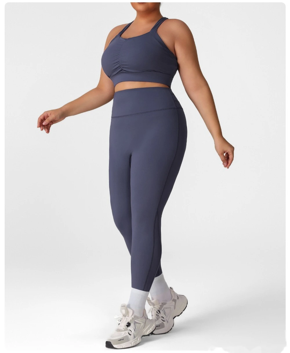 Custom-made plus-size fitness pants women's high waist and hip lifting tights wear running quick-drying yoga pants. detail