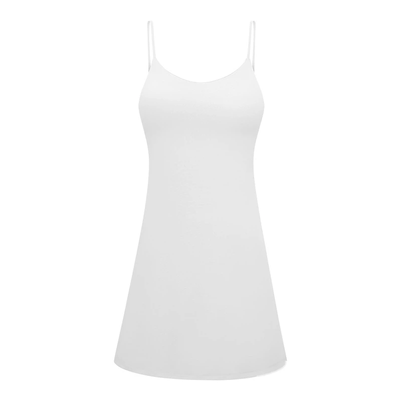 Womens tennis skirts spaghetti straps padded tank top skirt detail
