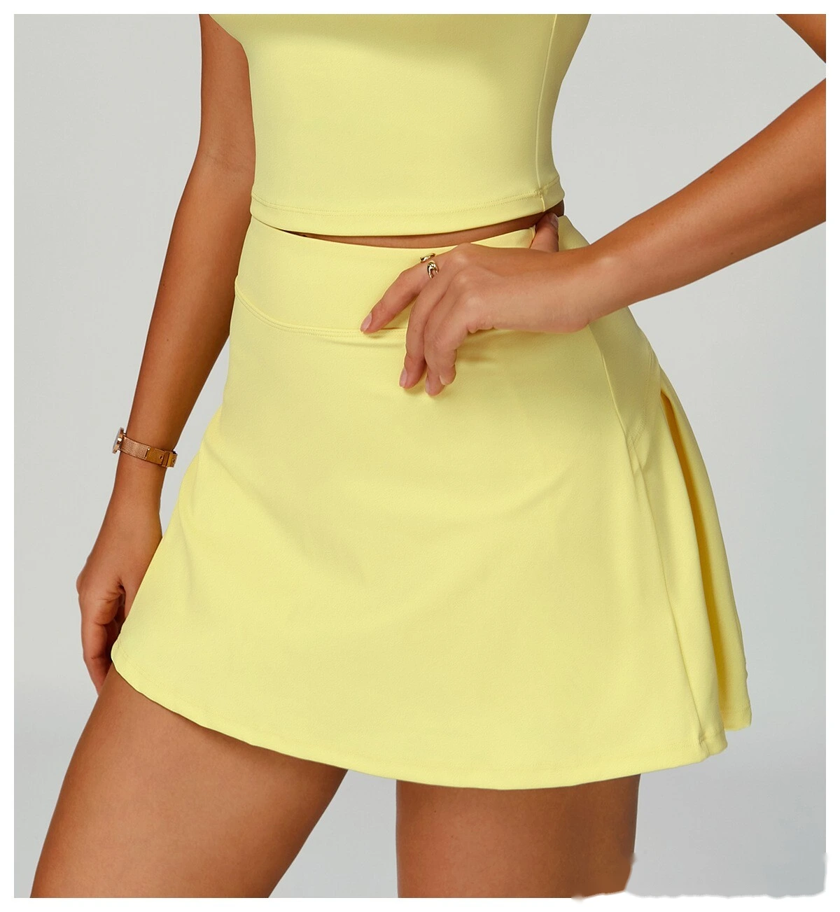 Customized sports skirt anti-exposure skirt pocket skirt women's tennis skirt yoga fitness suit detail