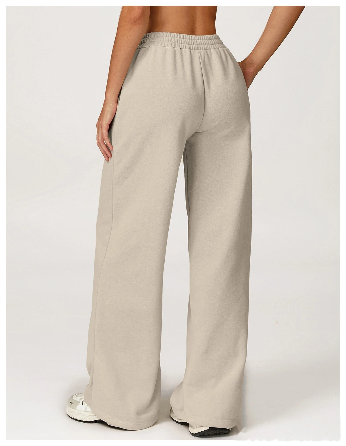 Customized autumn and winter high waist pants wide-leg pants loose outdoor leisure sports running pants detail