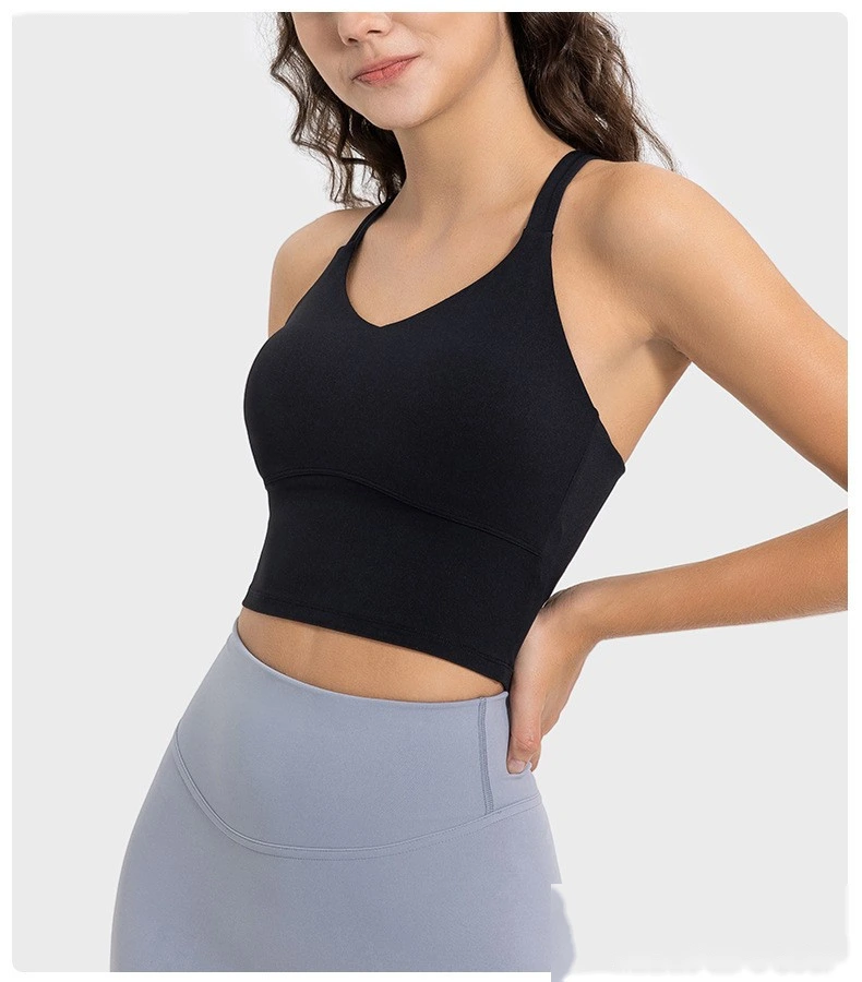 Custom-made sexy suspenders, beautiful suspenders, chest pads, yoga bras, earthquake-proof fitness sports bra detail