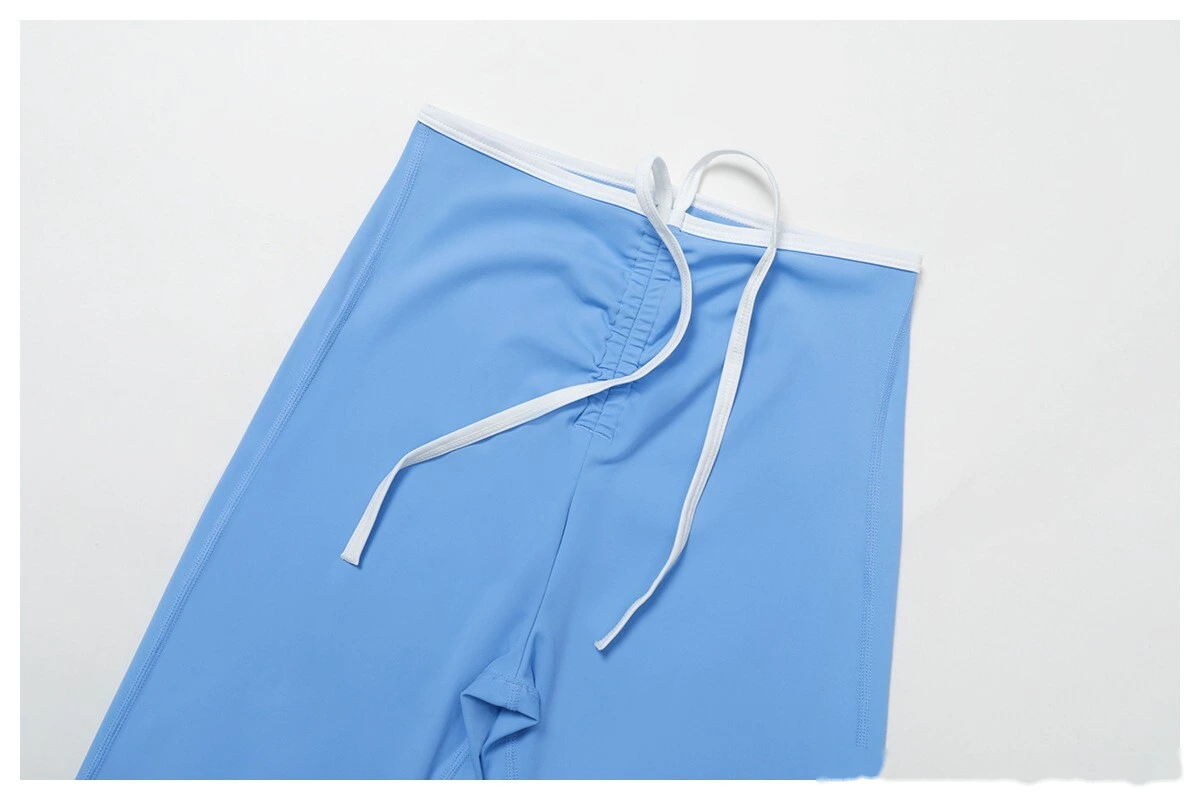 Custom-made contrast-wrapped bell-bottoms yoga fitness exercise high waist slim bell-bottoms women detail