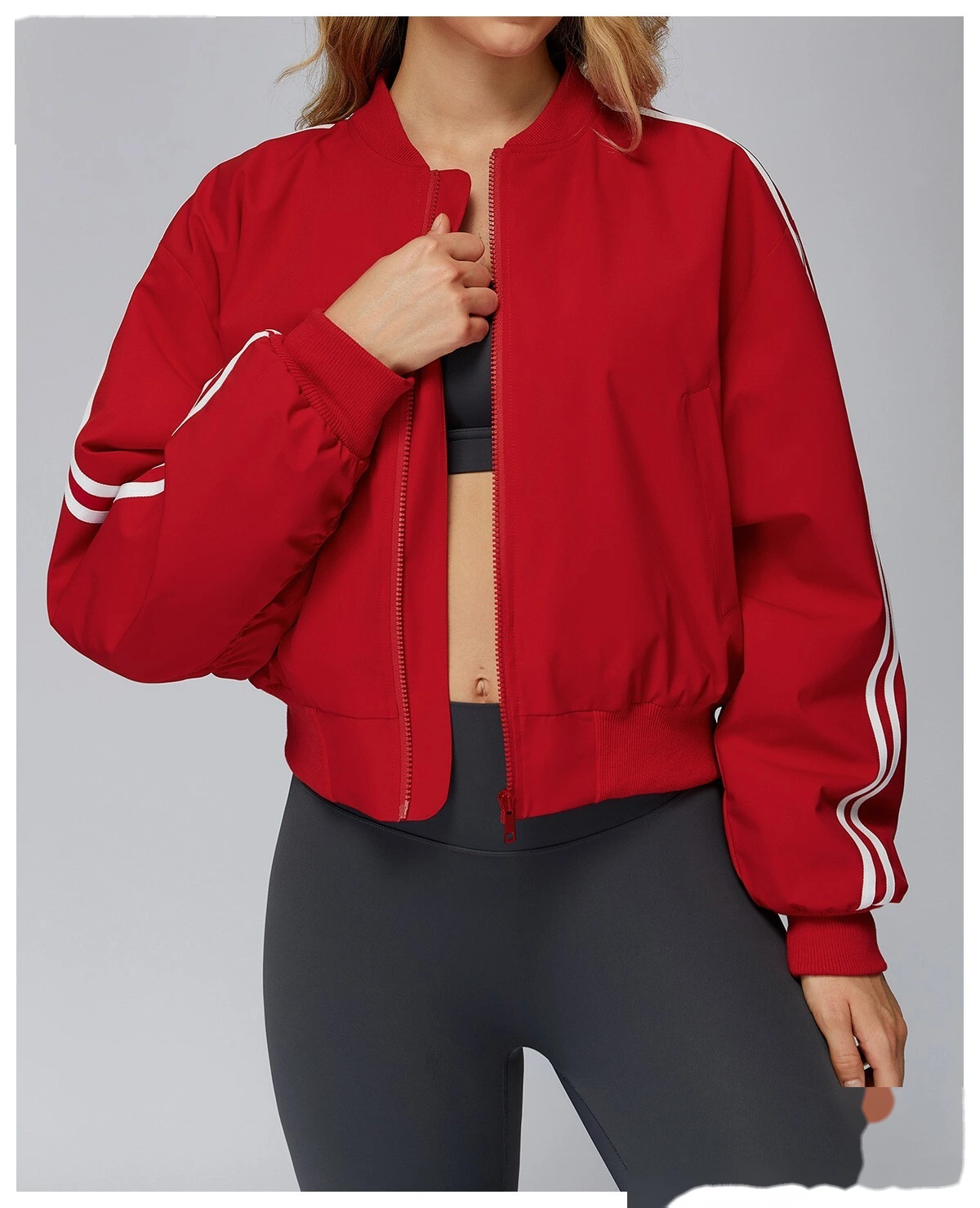 Customized cotton-padded jacket coat pocket zipper warm sports coat outdoor mountaineering running coat detail