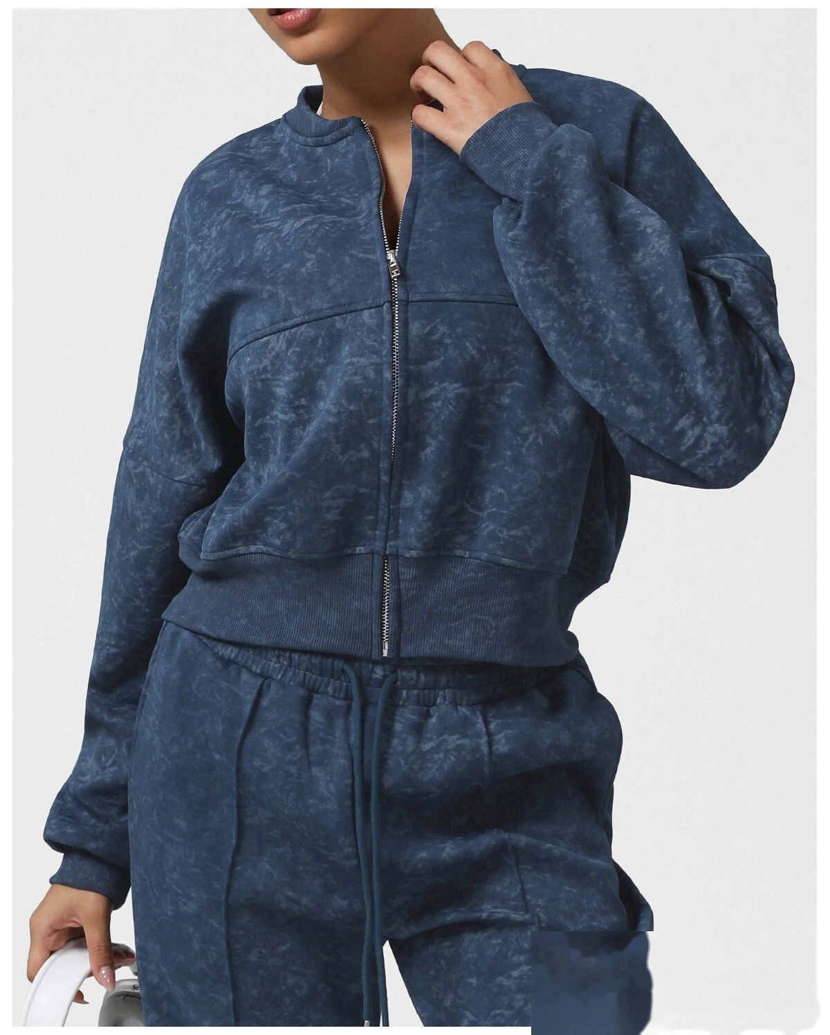 Custom Women's EU-US Print Sport Cardigan | Winter New Zip Stand-Collar, Running & Fitness detail
