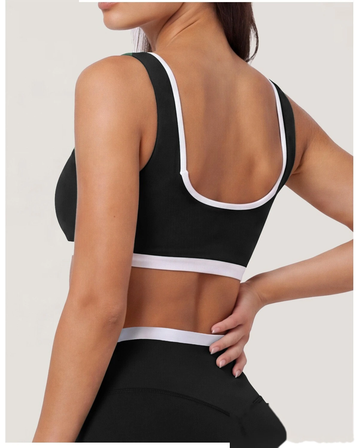 Summer Beauty Back Sports Bra, Seamless Cross Back Yoga Vest, Medium Support Fitness Top for Indoor Training detail