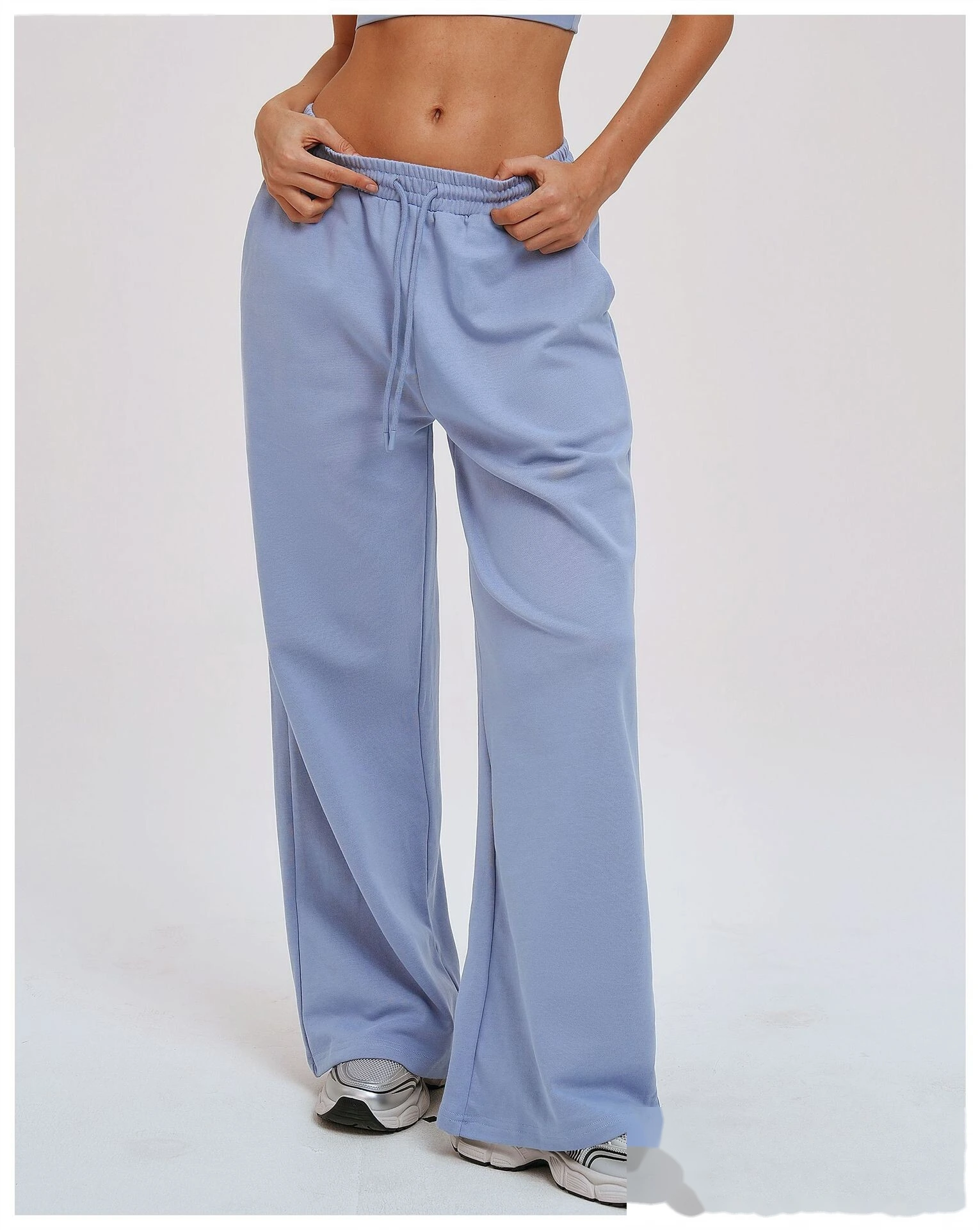 Custom Outdoor Running Sweatpants - New European-American Loose Wide-Leg Straight Casual Trousers detail